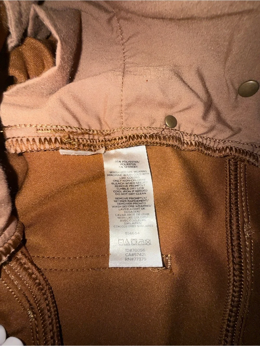 UEC Ann Taylor Cropped Faux Suede-Look Skinny Pants Camel color stretch SZ 6P
